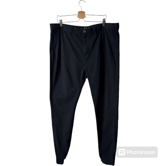 Old Navy Men's Black Slim Fit Chino Flat Front Pants Big & Tall Size 42 & 36 - Picture 1 of 5